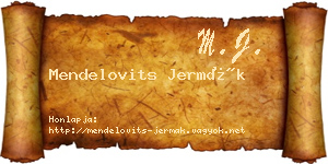 Mendelovits Jermák névjegykártya